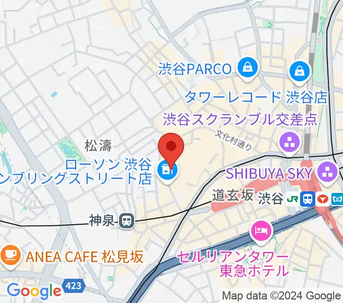 渋谷ヴエノスの地図