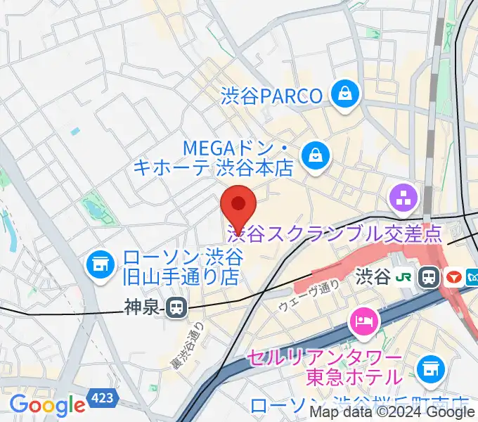 渋谷ヴエノスの地図