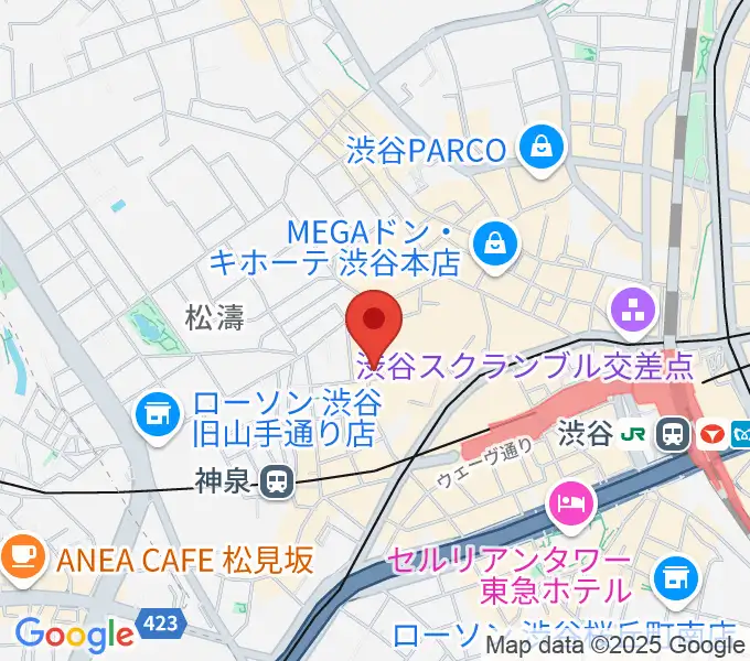 渋谷ヴエノスの地図