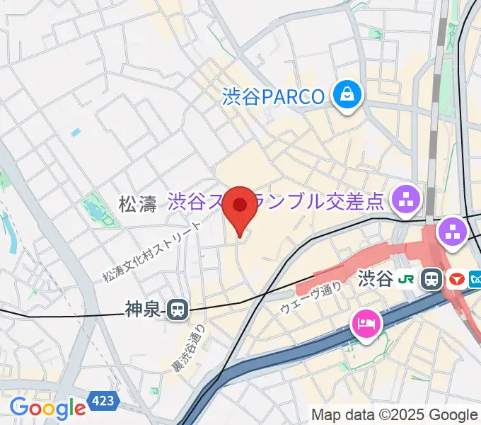 渋谷ヴエノスの地図
