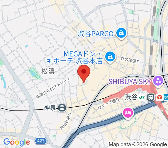 渋谷ヴエノスの地図