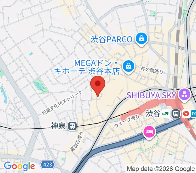 渋谷ヴエノスの地図