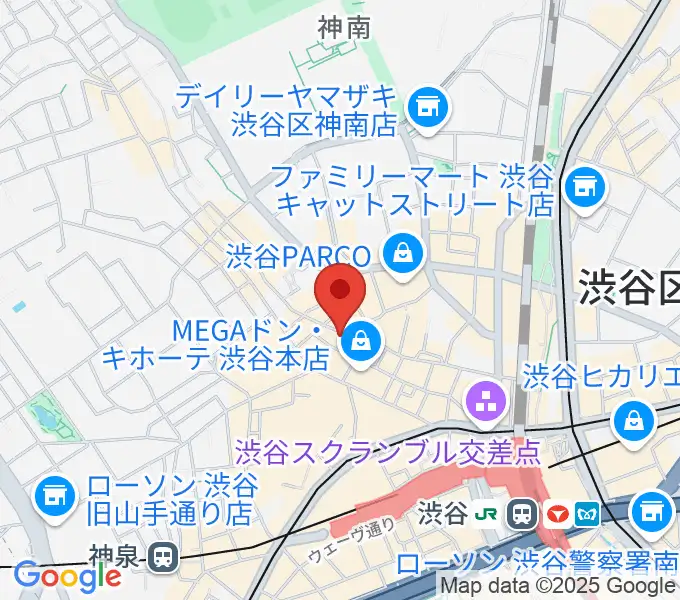 渋谷TAKE OFF 7の地図