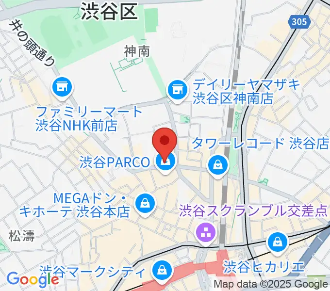 渋谷gee-ge.の地図