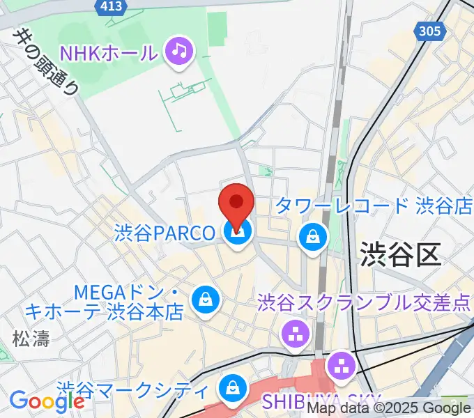 渋谷gee-ge.の地図