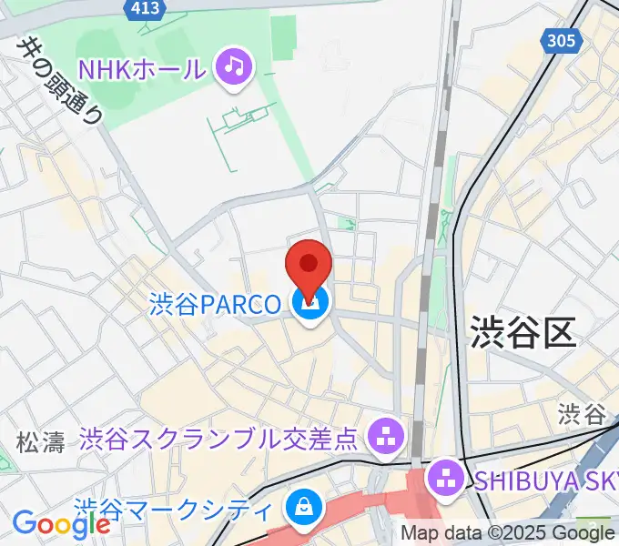 渋谷gee-ge.の地図