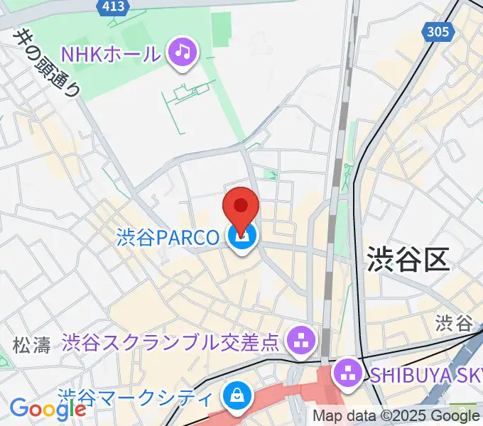 渋谷gee-ge.の地図