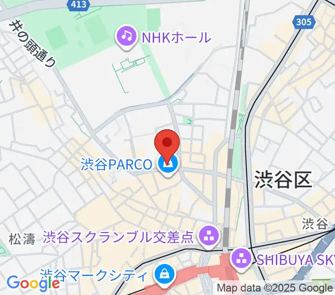 渋谷gee-ge.の地図