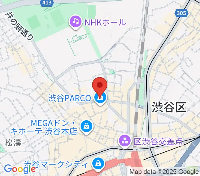 渋谷gee-ge.の地図