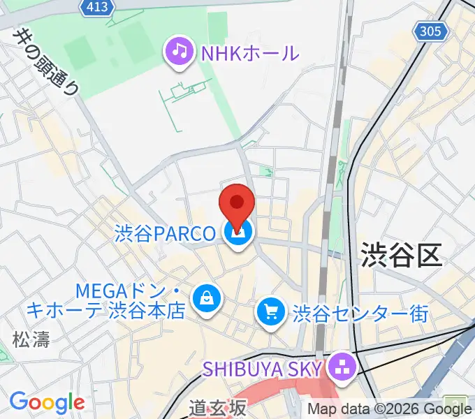 渋谷gee-ge.の地図