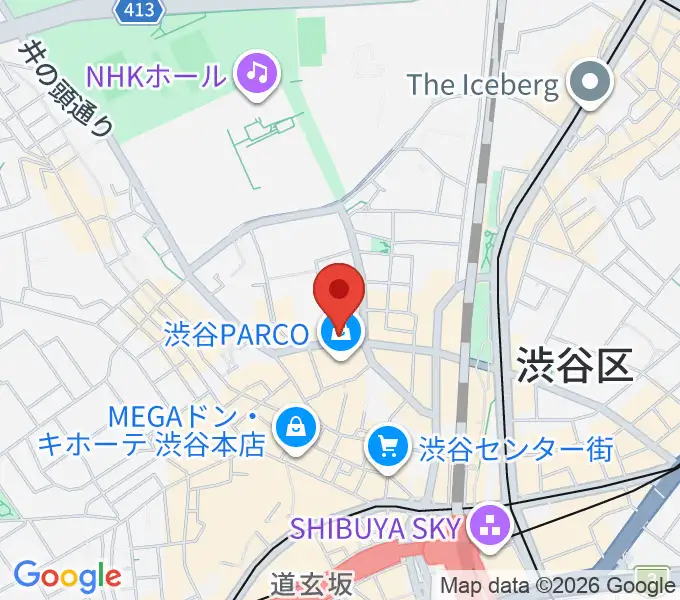 渋谷gee-ge.の地図