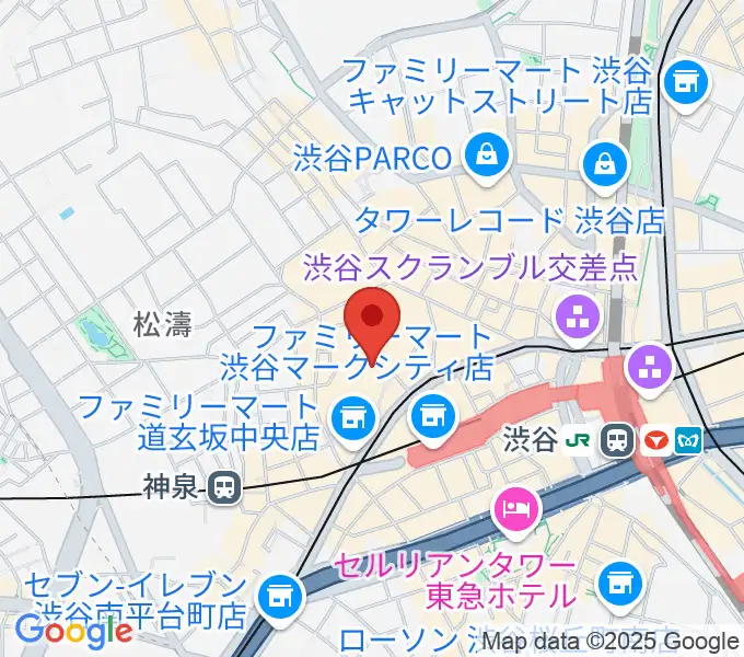 渋谷B.Y.Gの地図