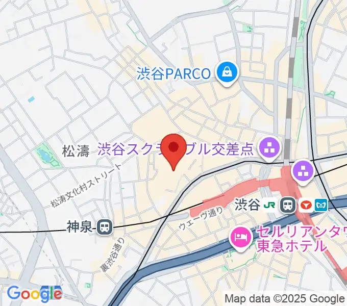 渋谷B.Y.Gの地図