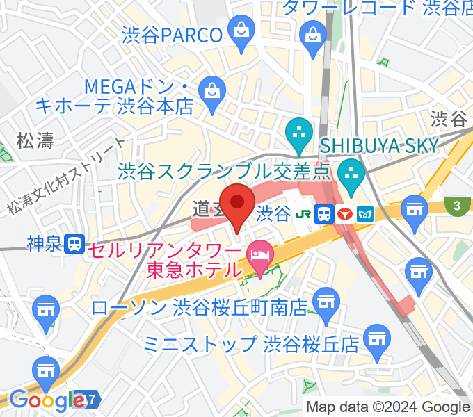 渋谷ガビガビの場所