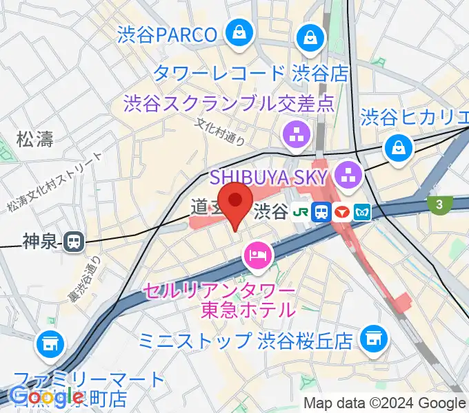 渋谷ガビガビの地図