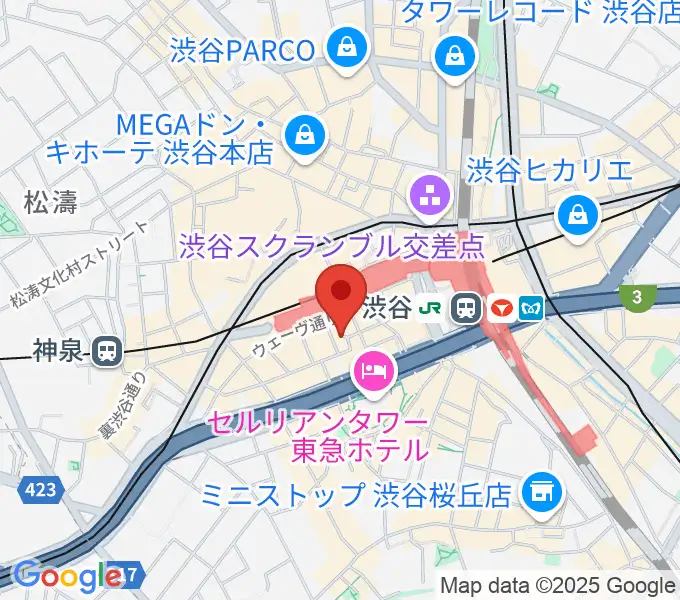 渋谷ガビガビの地図