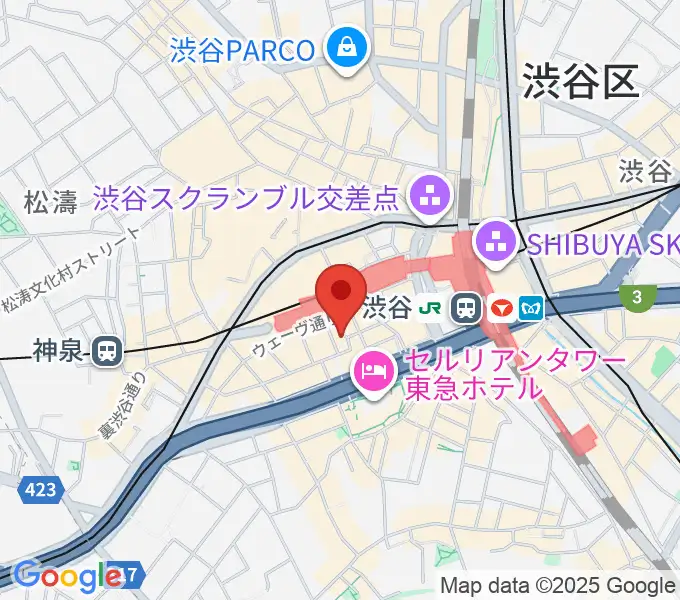 渋谷ガビガビの地図