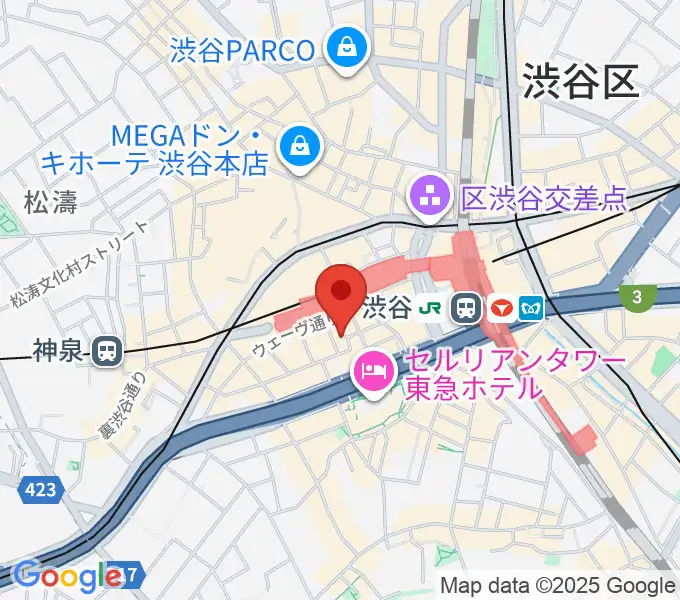 渋谷ガビガビの地図