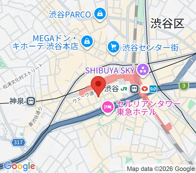 渋谷ガビガビの地図