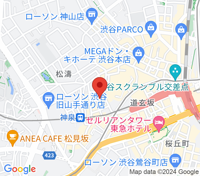 渋谷WOMB（ウーム）の場所