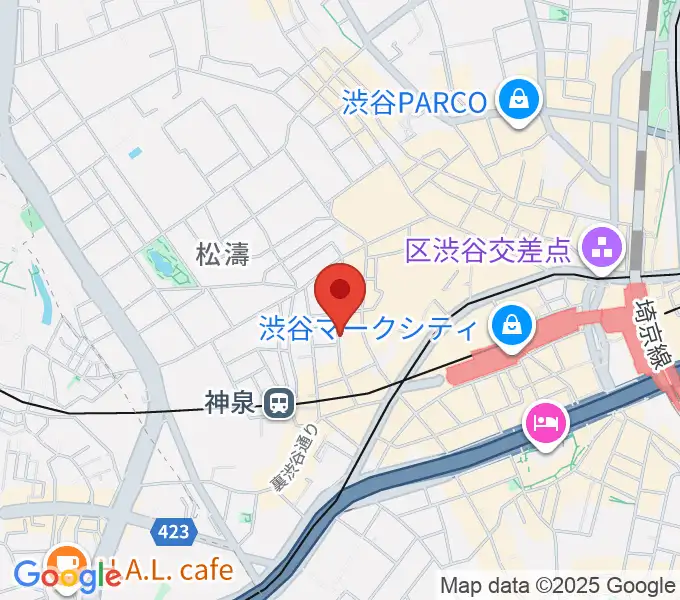 渋谷WOMBの地図