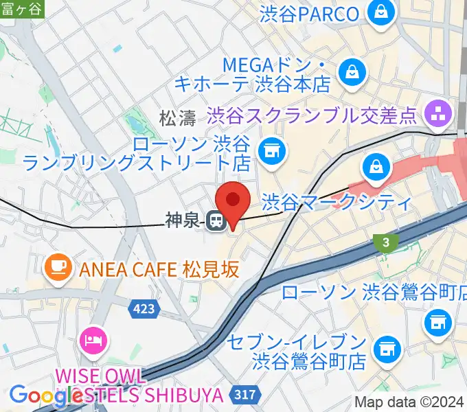 渋谷ランタンの地図