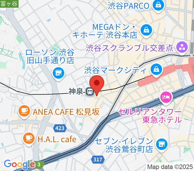 渋谷ランタンの地図