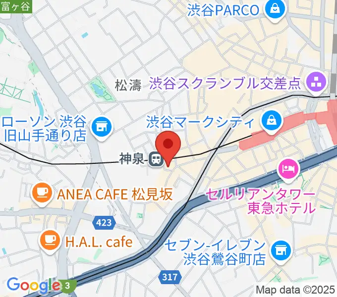 渋谷ランタンの地図