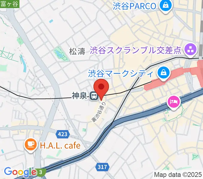 渋谷ランタンの地図