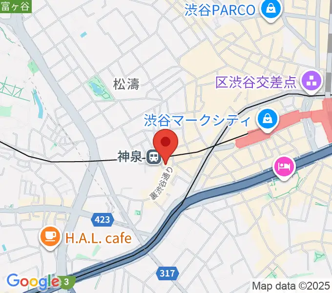 渋谷ランタンの地図