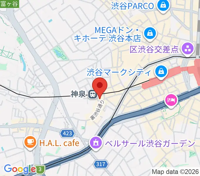 渋谷ランタンの地図