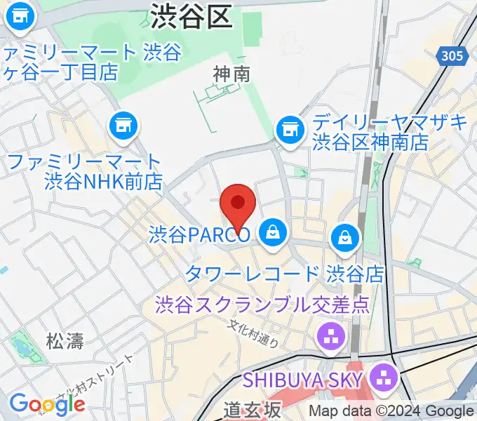 渋谷BALLの地図