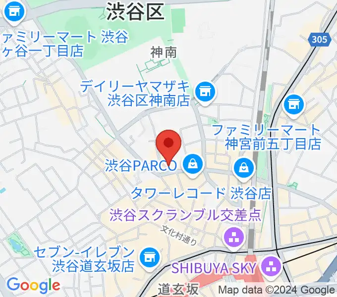 渋谷オルガンバーの地図