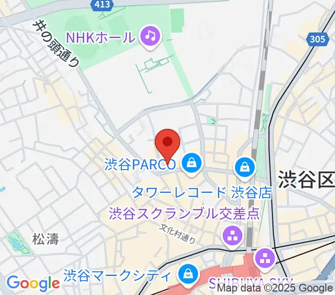 渋谷オルガンバーの地図