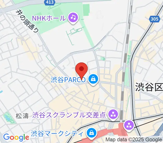 渋谷オルガンバーの地図