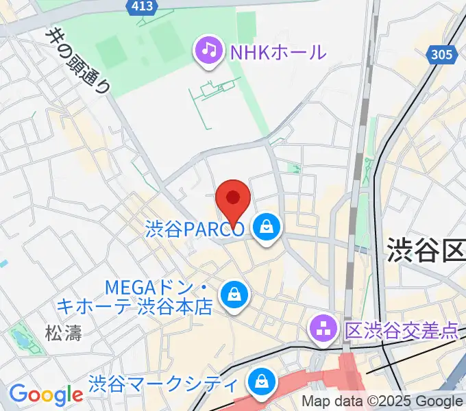 渋谷オルガンバーの地図