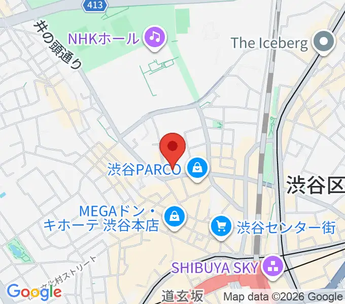 渋谷オルガンバーの地図