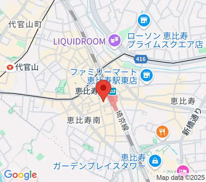 恵比寿アートカフェフレンズの地図