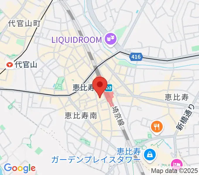 恵比寿アートカフェフレンズの地図