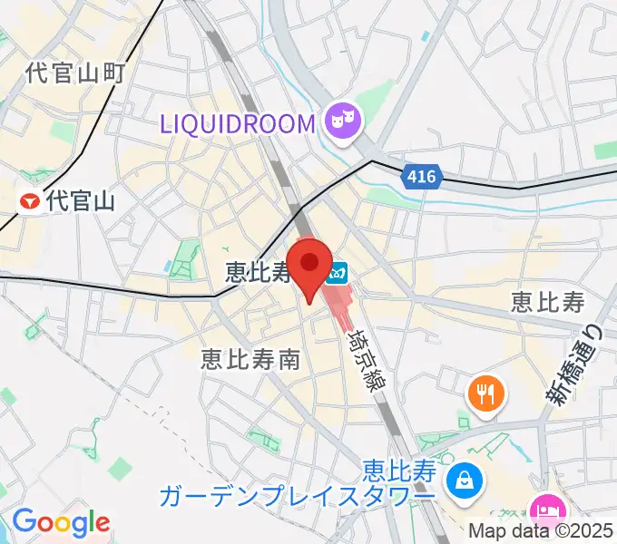 恵比寿アートカフェフレンズの地図