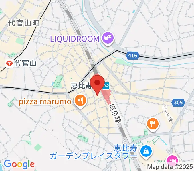 恵比寿アートカフェフレンズの地図
