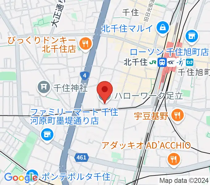 東京芸術センター ピアノラウンジの地図