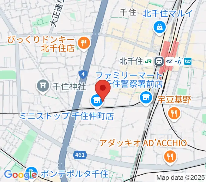 東京芸術センター ピアノラウンジの地図