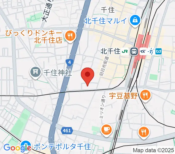 東京芸術センター ピアノラウンジの地図