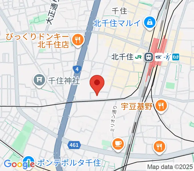 東京芸術センター ピアノラウンジの地図