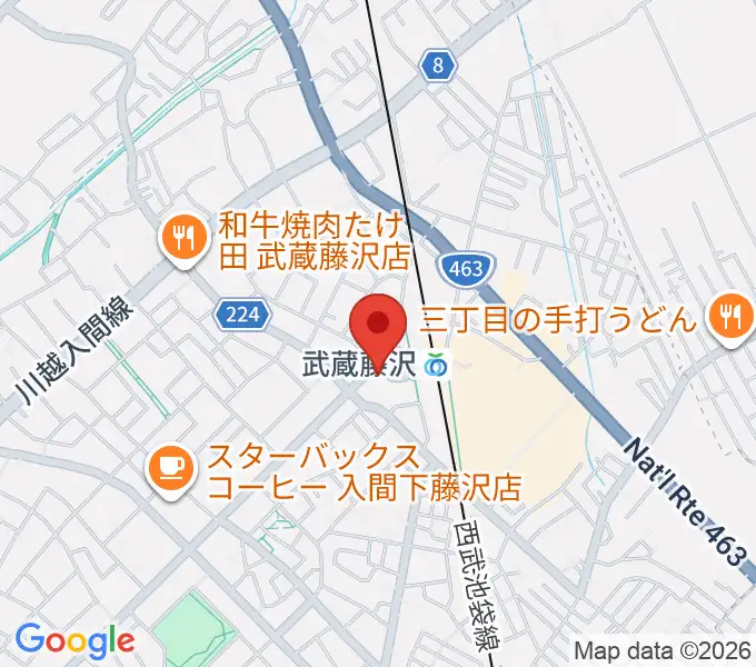 音降りそそぐ武蔵ホールの地図