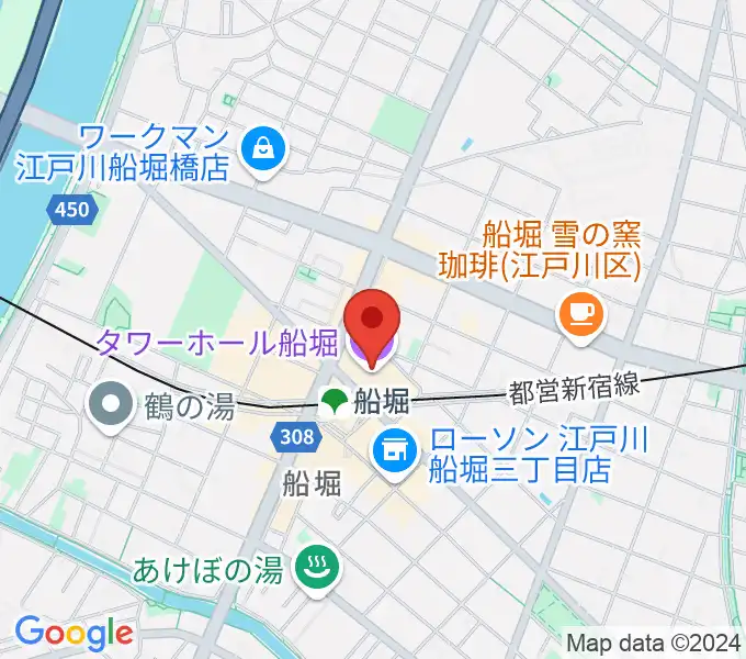 タワーホール船堀の地図