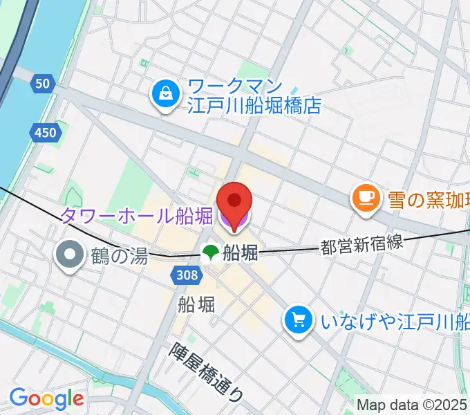 タワーホール船堀の地図