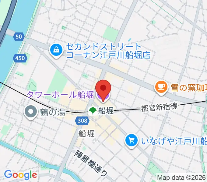 タワーホール船堀の地図