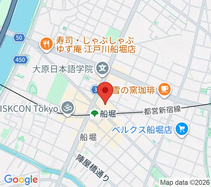 タワーホール船堀の地図
